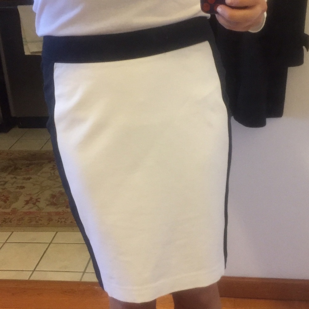 Banana Republic Navy Blue & White Skirt